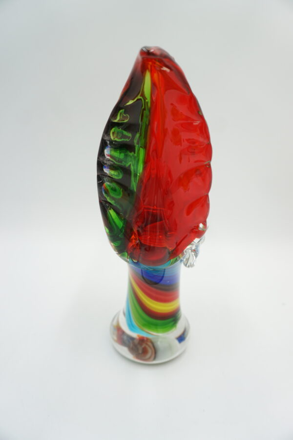 Szklana Figurka Dekoracyjna – Tęczowy Kogut