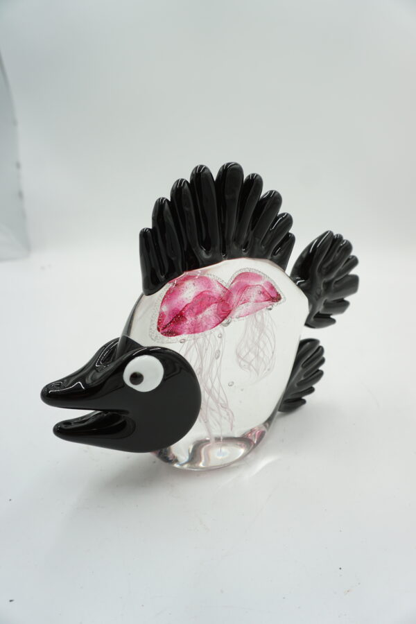 Szklana Figurka Dekoracyjna – Oceaniczna Ryba z Meduzami