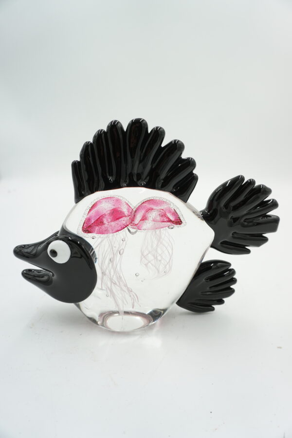 Szklana Figurka Dekoracyjna – Oceaniczna Ryba z Meduzami