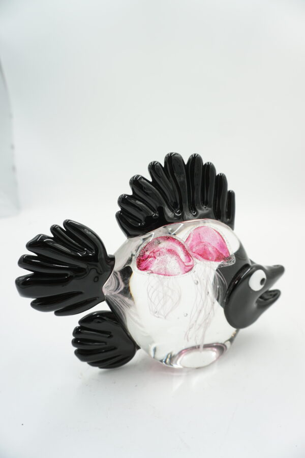 Szklana Figurka Dekoracyjna – Oceaniczna Ryba z Meduzami