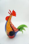 Szklana Figurka Dekoracyjna – Kogut w Nakrapiane Wzory