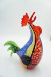 Szklana Figurka Dekoracyjna – Kogut w Nakrapiane Wzory