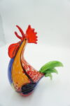 Szklana Figurka Dekoracyjna – Kogut w Nakrapiane Wzory