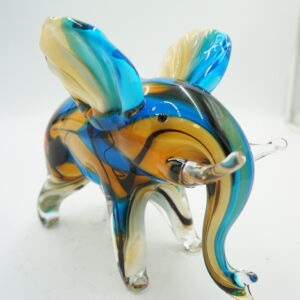 Szklana Figurka Dekoracyjna słoń słonik na szczęście