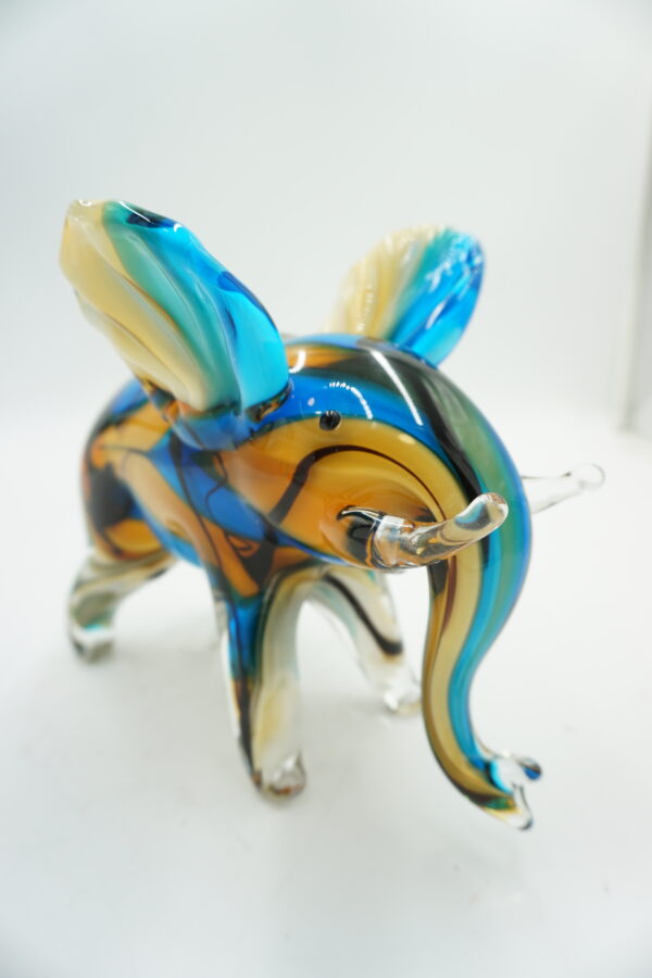 Szklana Figurka Dekoracyjna słoń słonik na szczęście