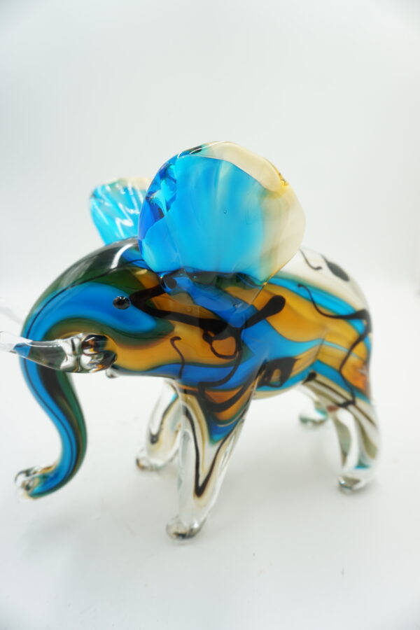 Szklana Figurka Dekoracyjna słoń słonik na szczęście