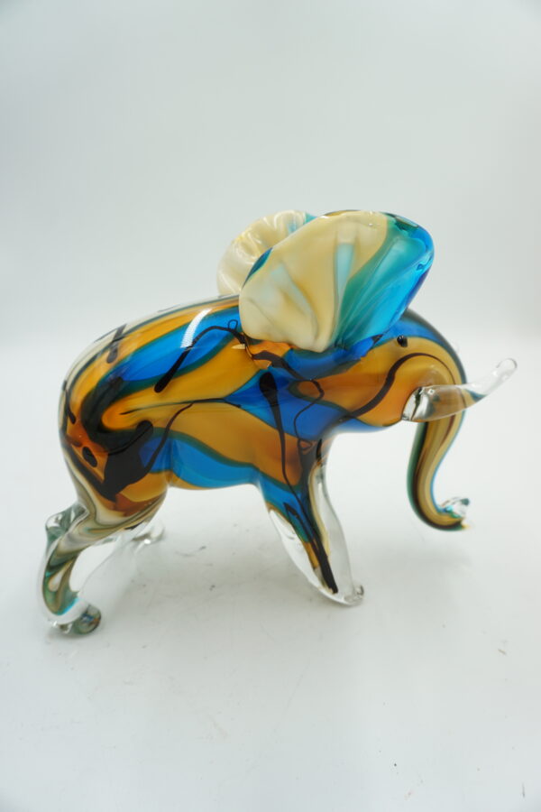 Szklana Figurka Dekoracyjna słoń słonik na szczęście