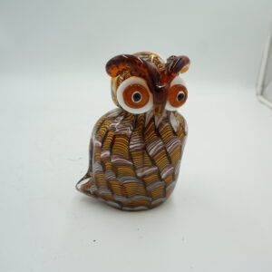 DEKORACYJNE szkło piękna szklana figurka SOWA