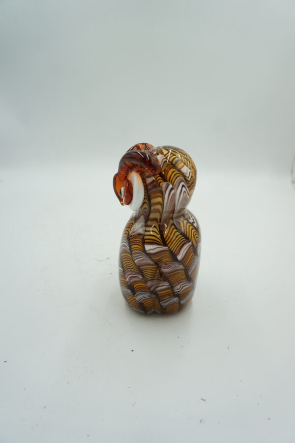 DEKORACYJNE szkło piękna szklana figurka SOWA