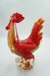 DEKORACYJNE piękne szkło FIGURA kolorowy kogut