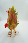 DEKORACYJNE piękne szkło FIGURA kolorowy kogut