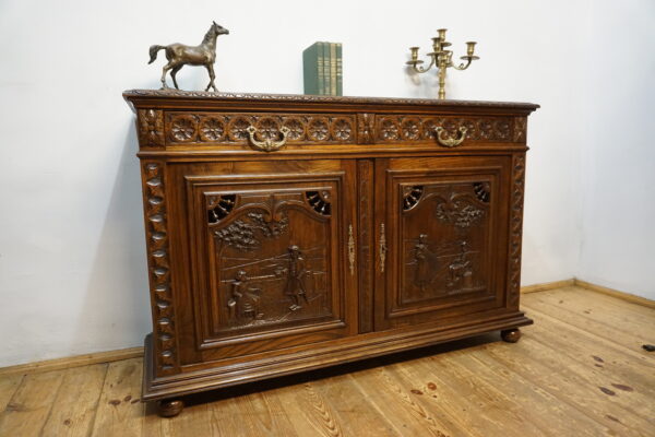 STARA RZEŹBIONA KOMODA BRETOŃSKA FRANCJA