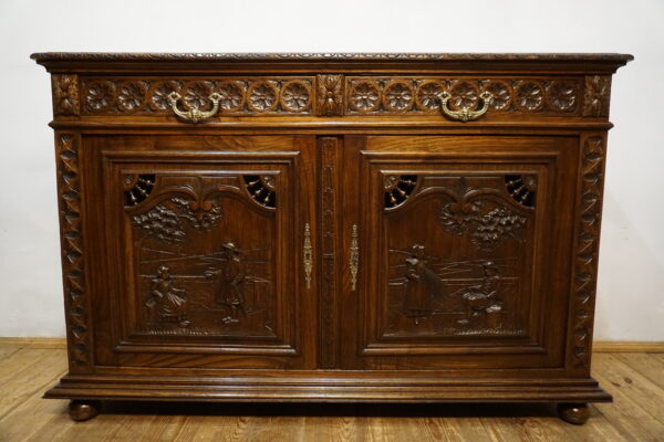 STARA RZEŹBIONA KOMODA BRETOŃSKA FRANCJA