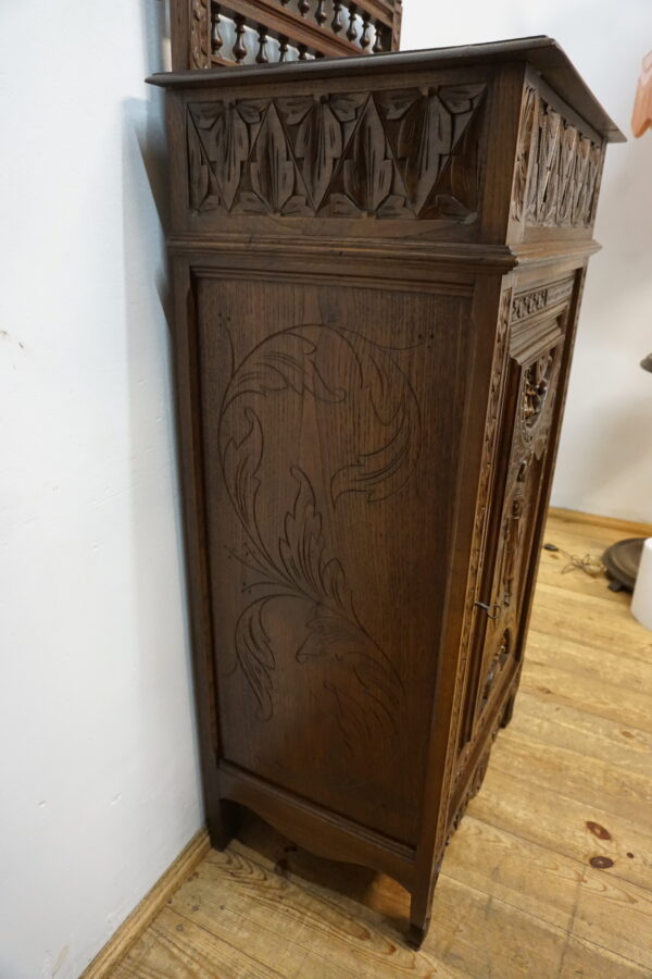 STARA RZEŹBIONA NIESPOTYKANA WYSOKA SZAFKA KOMODA BRETOŃSKA FRANCJA