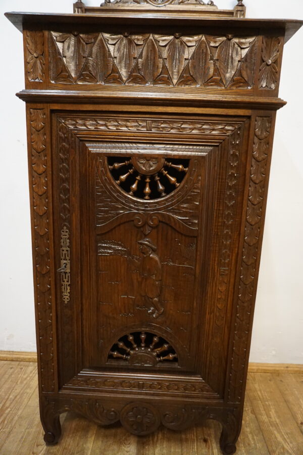 STARA RZEŹBIONA NIESPOTYKANA WYSOKA SZAFKA KOMODA BRETOŃSKA FRANCJA