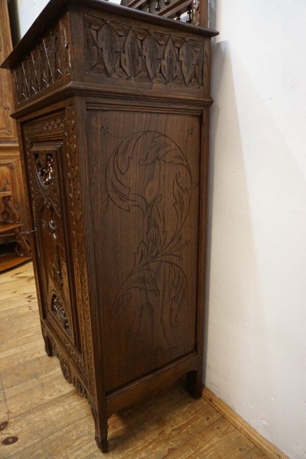 STARA RZEŹBIONA NIESPOTYKANA WYSOKA SZAFKA KOMODA BRETOŃSKA FRANCJA