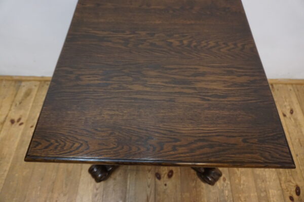 UNIKATOWY STÓŁ GABINETOWY – RZEŹBIONE PSY – PO RENOWACJI