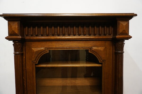 STARA EKLEKTYCZNA Dębowa Biblioteczka / Witryna Gabinetowa UNIKAT