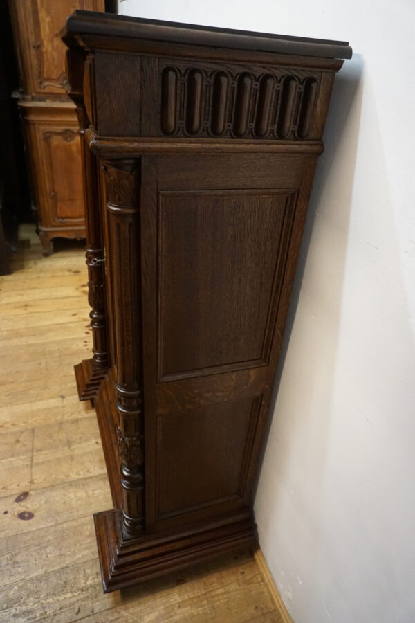 STARA EKLEKTYCZNA Dębowa Biblioteczka / Witryna Gabinetowa UNIKAT