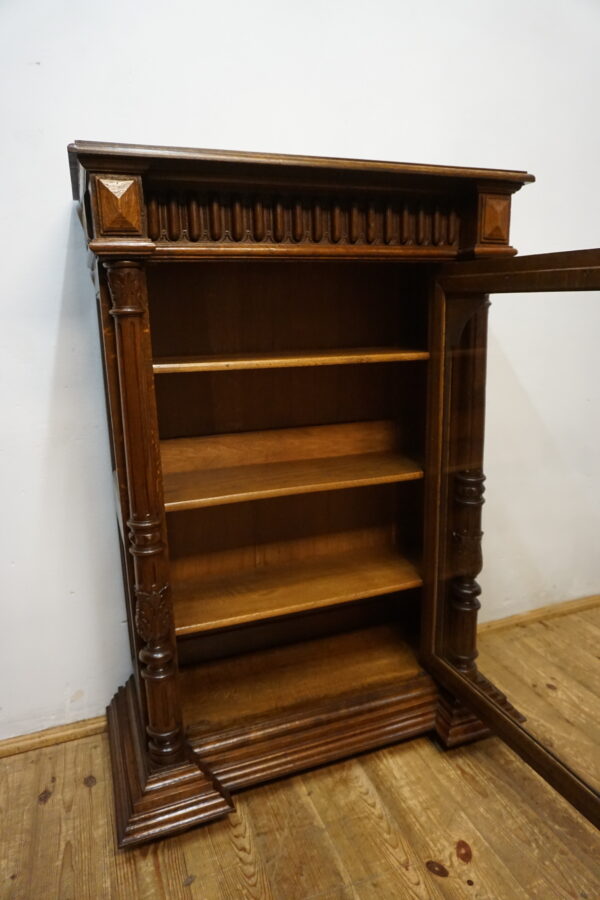 STARA EKLEKTYCZNA Dębowa Biblioteczka / Witryna Gabinetowa UNIKAT