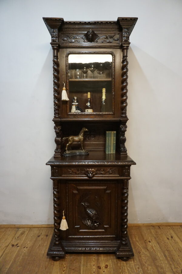 STARY NIESPOTYKANY KREDENS MYŚLIWSKI szer-86cm