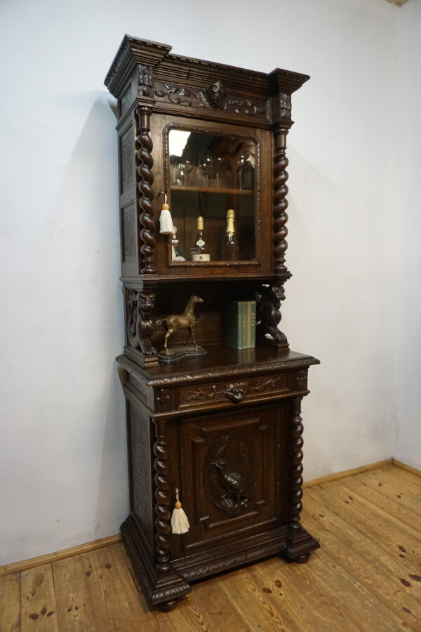 STARY NIESPOTYKANY KREDENS MYŚLIWSKI szer-86cm