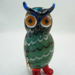 DEKORACYJNE szkło piękna kolorowa sowa MĄDROŚĆ
