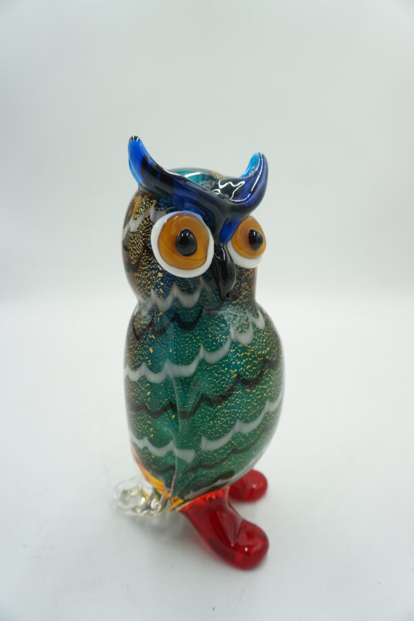 DEKORACYJNE szkło piękna kolorowa sowa MĄDROŚĆ