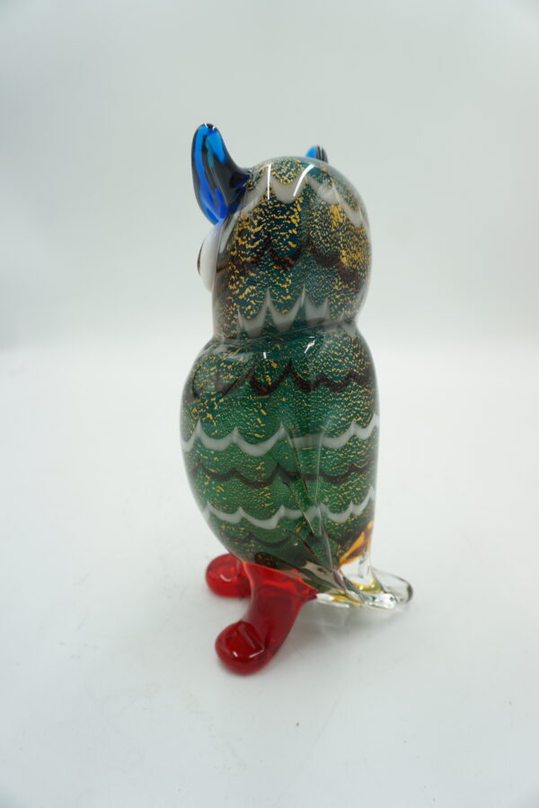 DEKORACYJNE szkło piękna kolorowa sowa MĄDROŚĆ