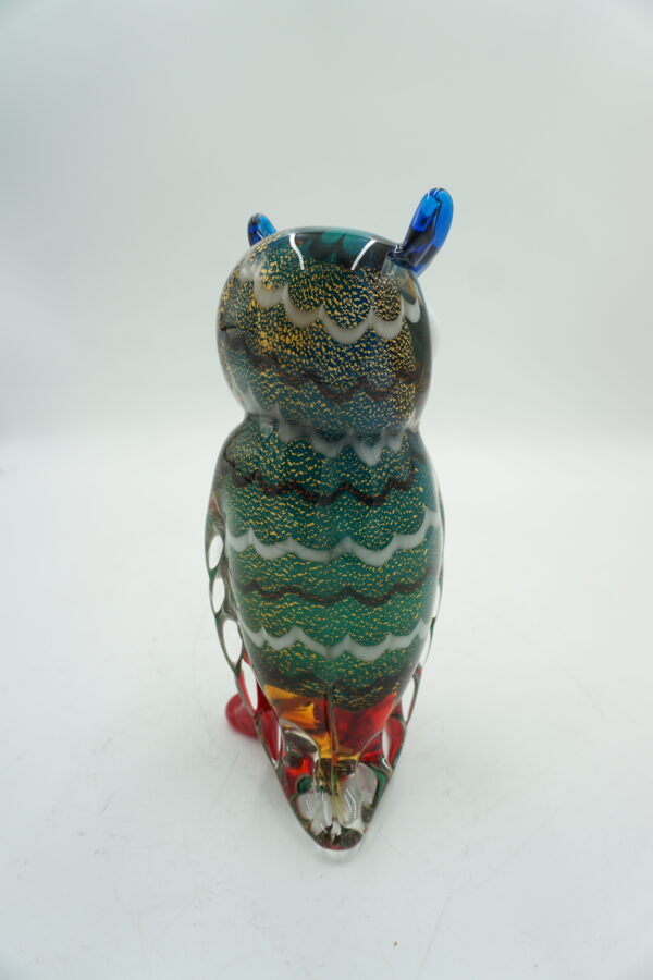 DEKORACYJNE szkło piękna kolorowa sowa MĄDROŚĆ