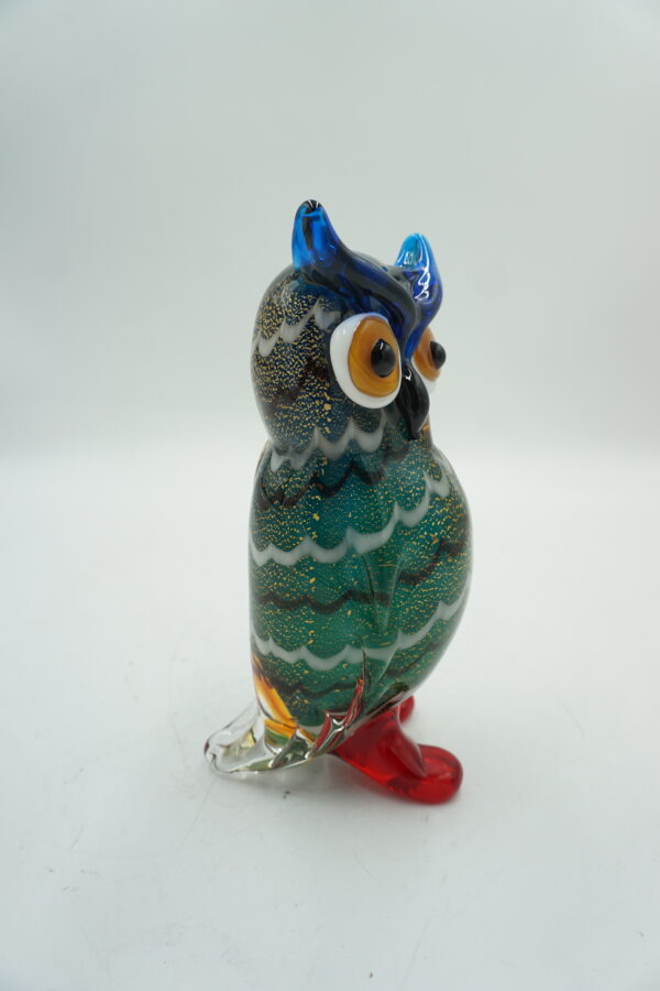 DEKORACYJNE szkło piękna kolorowa sowa MĄDROŚĆ