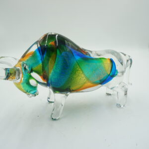 Szklana Figurka Byka – 26 cm SIŁA GIEŁDA