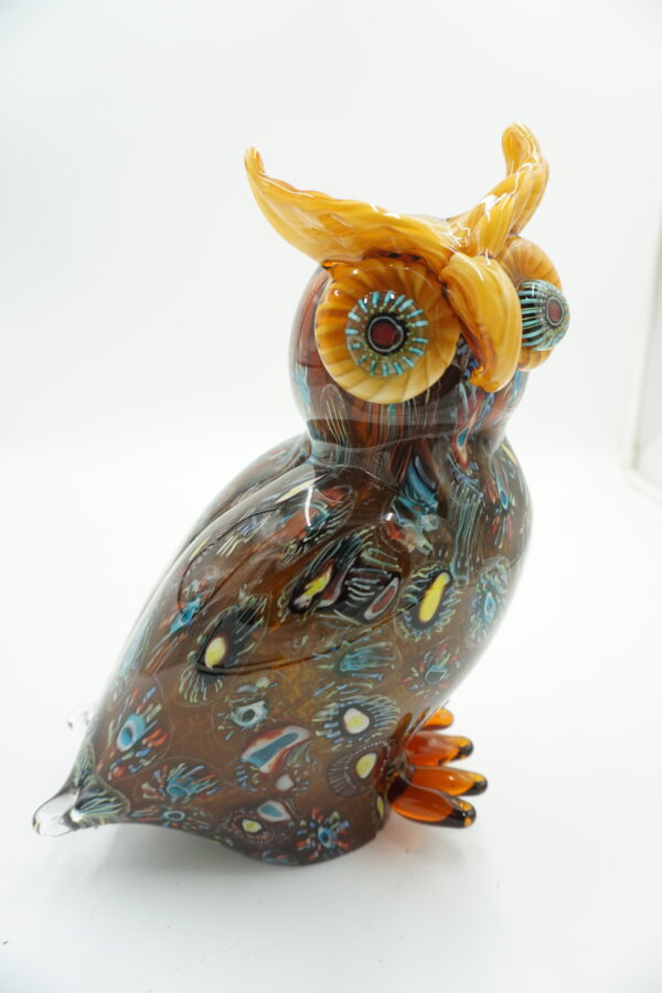 Dekoracyjna Szklana Figurka Sowy – 27 cm MĄDROŚĆ