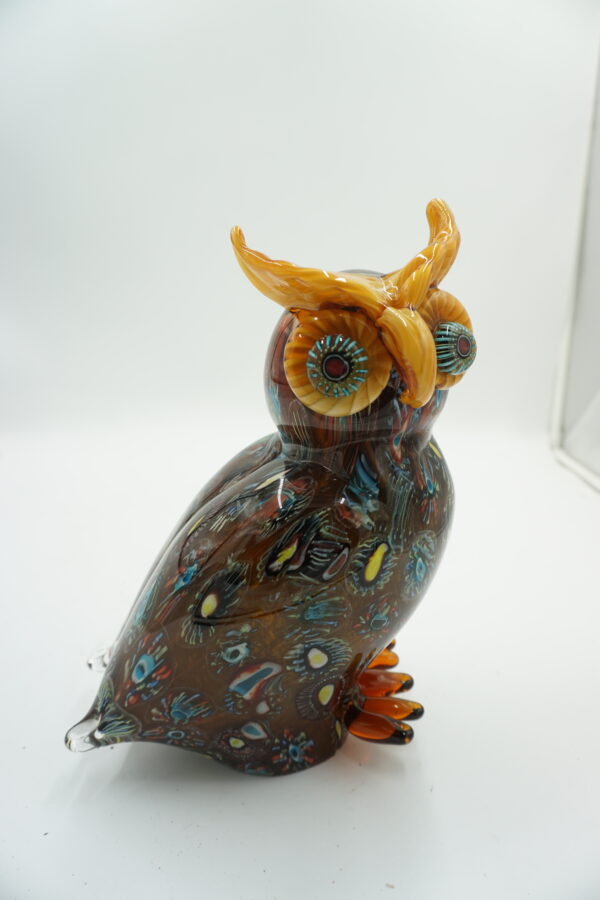 Dekoracyjna Szklana Figurka Sowy – 27 cm MĄDROŚĆ