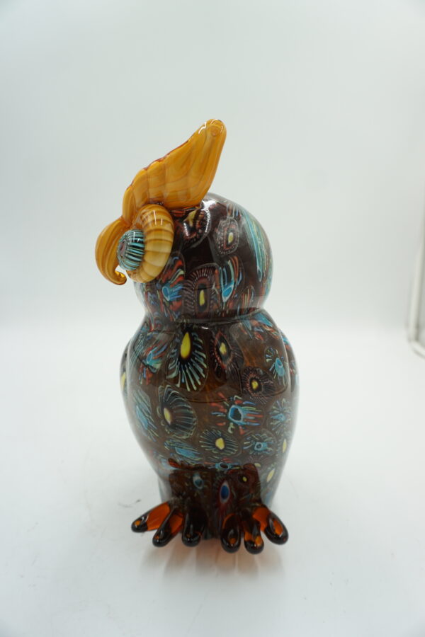 Dekoracyjna Szklana Figurka Sowy – 27 cm MĄDROŚĆ