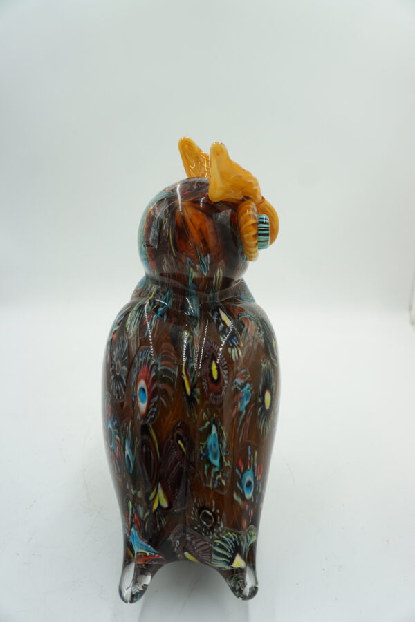 Dekoracyjna Szklana Figurka Sowy – 27 cm MĄDROŚĆ