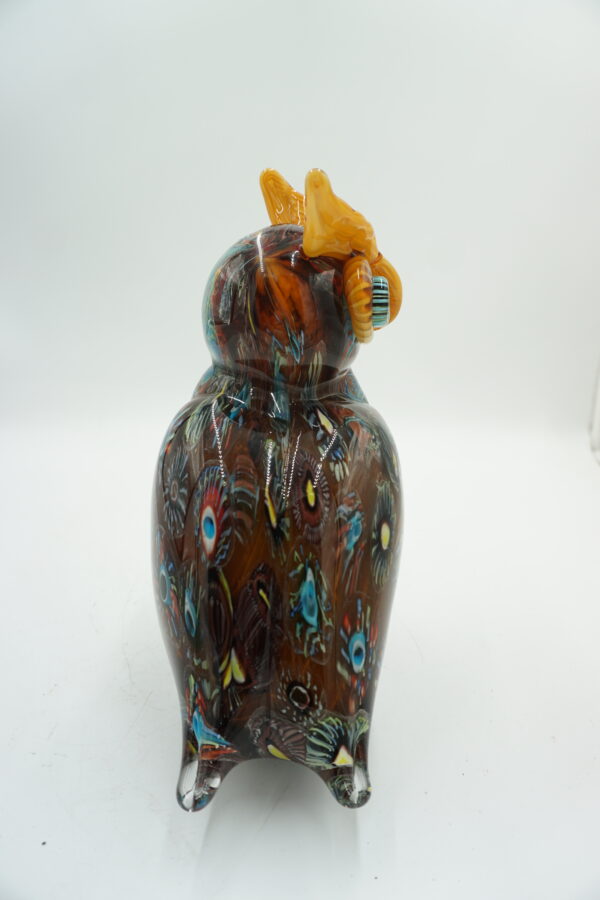 Dekoracyjna Szklana Figurka Sowy – 27 cm MĄDROŚĆ