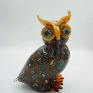 Dekoracyjna Szklana Figurka Sowy – 27 cm MĄDROŚĆ