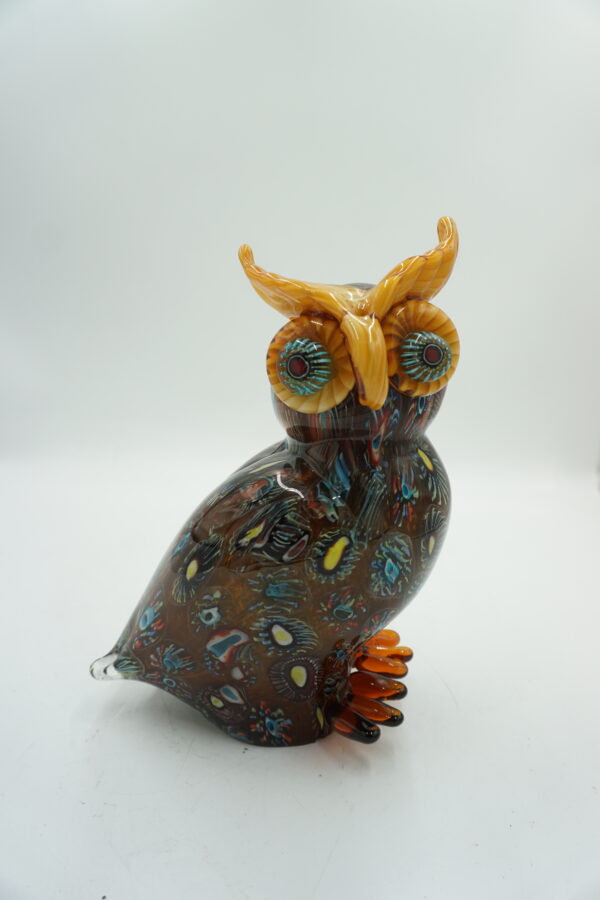 Dekoracyjna Szklana Figurka Sowy – 27 cm MĄDROŚĆ