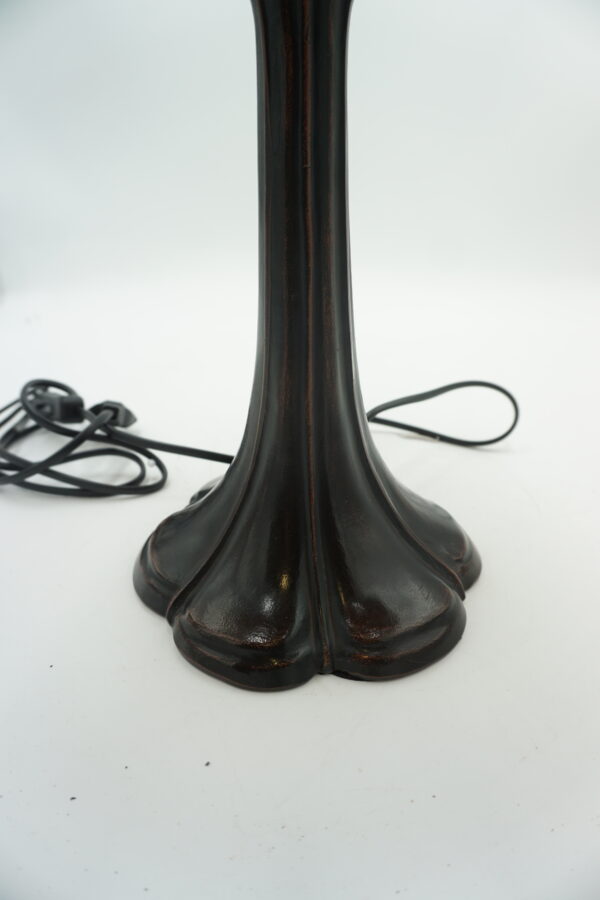 Lampa Stołowa ze SZKLANYM Wielobarwnym Kloszem – 53 cm