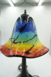 Lampa Stołowa ze SZKLANYM Wielobarwnym Kloszem – 53 cm