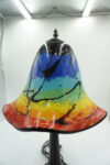 Lampa Stołowa ze SZKLANYM Wielobarwnym Kloszem – 53 cm