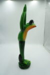 DUŻA Szklana Figurka Żaby (Yoga) – 46 cm