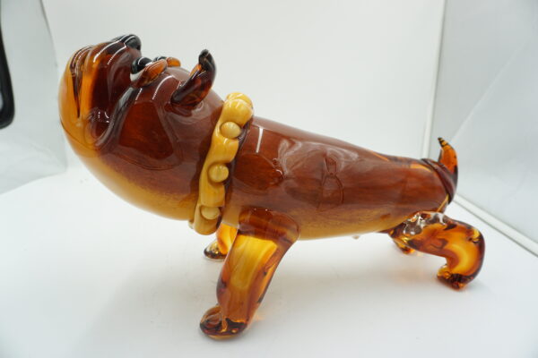 DUŻA Szklana Figurka Psa Buldog – 43 cm PIES