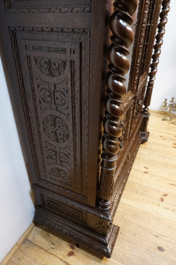 STARA BOGATO RZEŹBIONA BIBLIOTEKA NEORENESANS FRANCJA