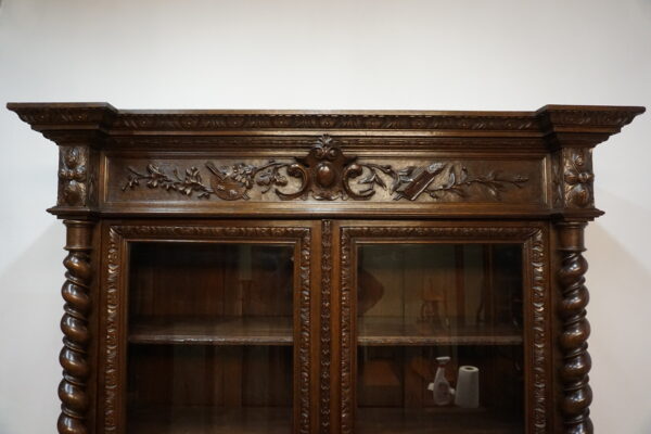 STARA BOGATO RZEŹBIONA BIBLIOTEKA NEORENESANS FRANCJA