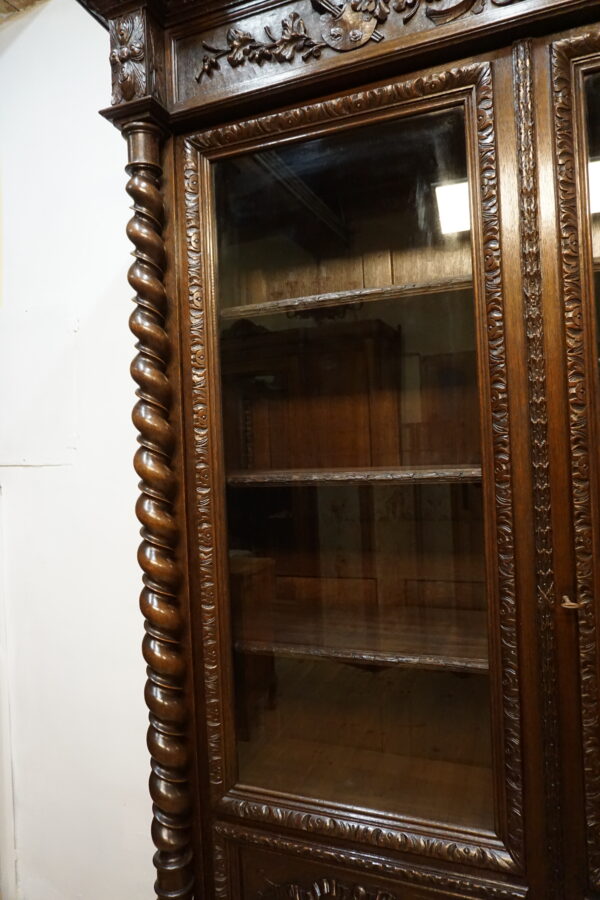 STARA BOGATO RZEŹBIONA BIBLIOTEKA NEORENESANS FRANCJA