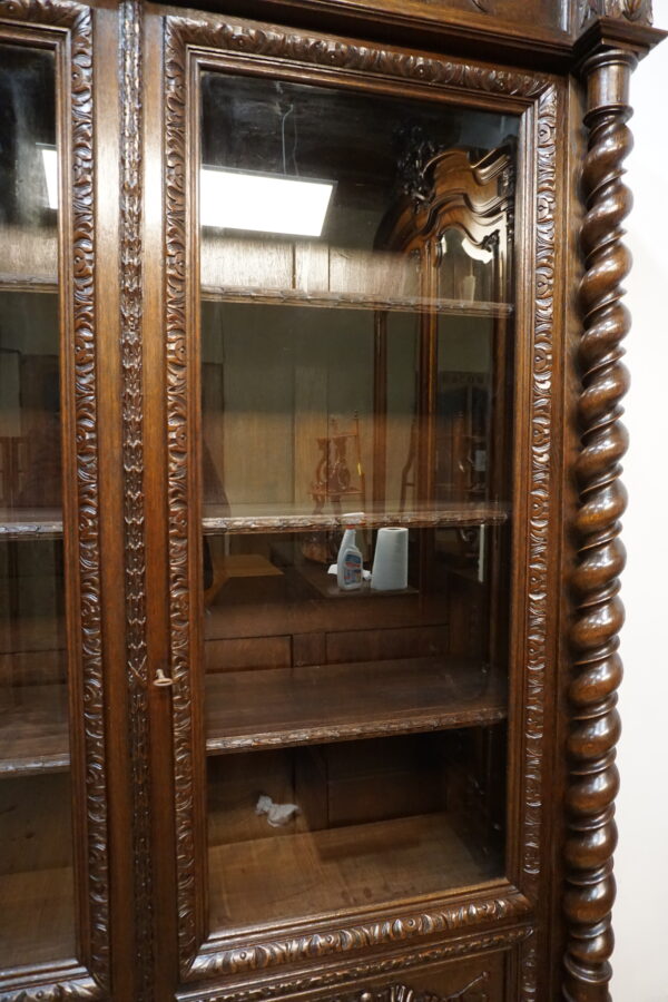 STARA BOGATO RZEŹBIONA BIBLIOTEKA NEORENESANS FRANCJA