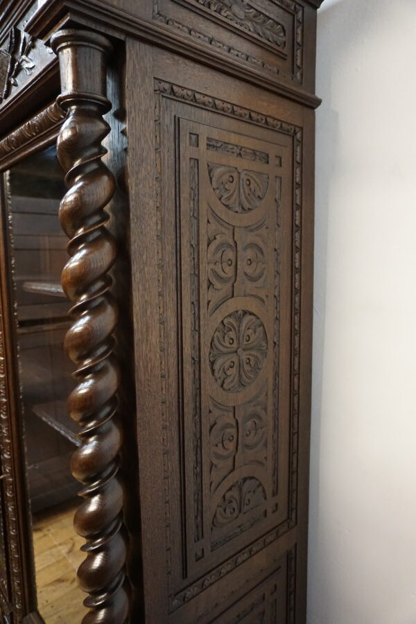 STARA BOGATO RZEŹBIONA BIBLIOTEKA NEORENESANS FRANCJA