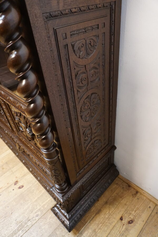 STARA BOGATO RZEŹBIONA BIBLIOTEKA NEORENESANS FRANCJA